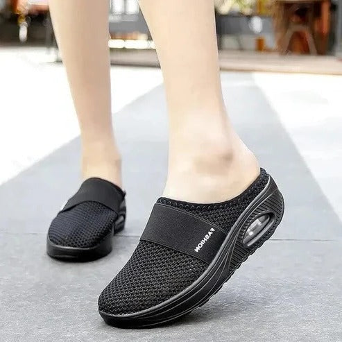 Orthopedic Slippers with Molded Arch Support and Ventilated Upper, Slip-On Design All Vera Mart