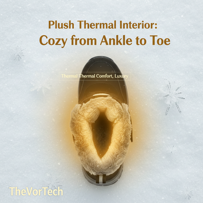 Women's Waterproof Slip-On Boots with Specialized Tread Sole and Plush Interior Lining
