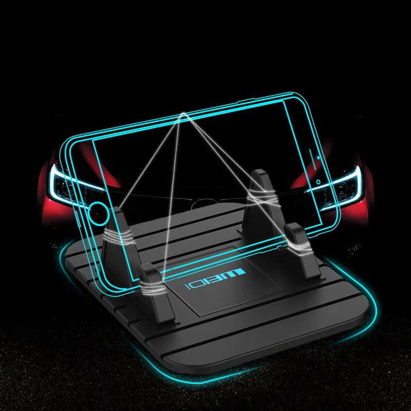 Dashboard Phone Holder with Silicone Suction Base and Case Compatibility