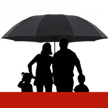 Extra Large Umbrella with 60-Inch Arc and Wind Resistant Frame for Rain and Sun