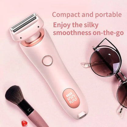 Cordless Electric Shaver with Dual Head and Three Layer Floating Blades for Women
