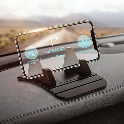 Dashboard Phone Holder with Silicone Suction Base and Case Compatibility