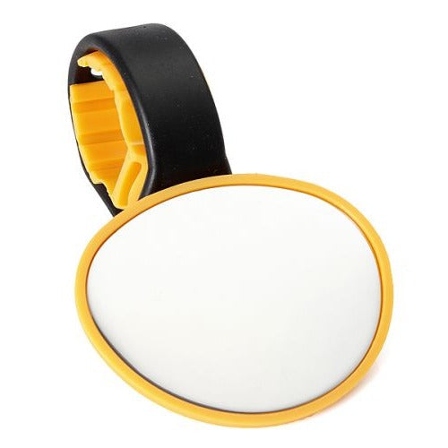 Handlebar Mirror with 360 Degree Rotation and Shatterproof Glass, Adjustable Strap Mount