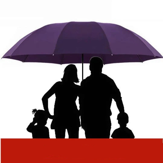 Extra Large Umbrella with 60-Inch Arc and Wind Resistant Frame for Rain and Sun