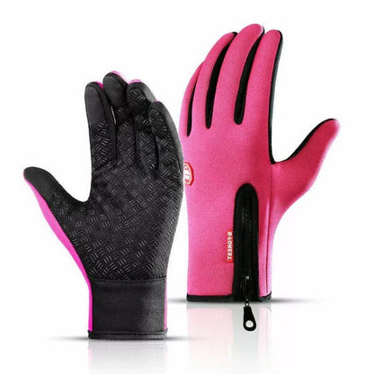 Winter Sports Gloves with Touchscreen Fingertips and Textured Palm Grip, Adjustable Wrist Strap