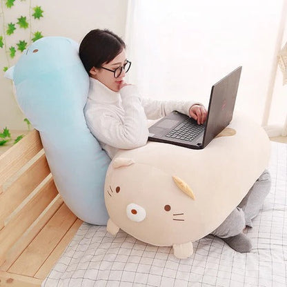 Oversized Cartoon Plush Toy with Cotton Filling and Support Cushion