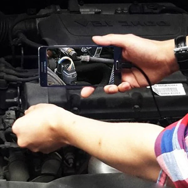 Inspection Camera with 5.5mm Slim Lens and Adjustable LED Lights for Pipes