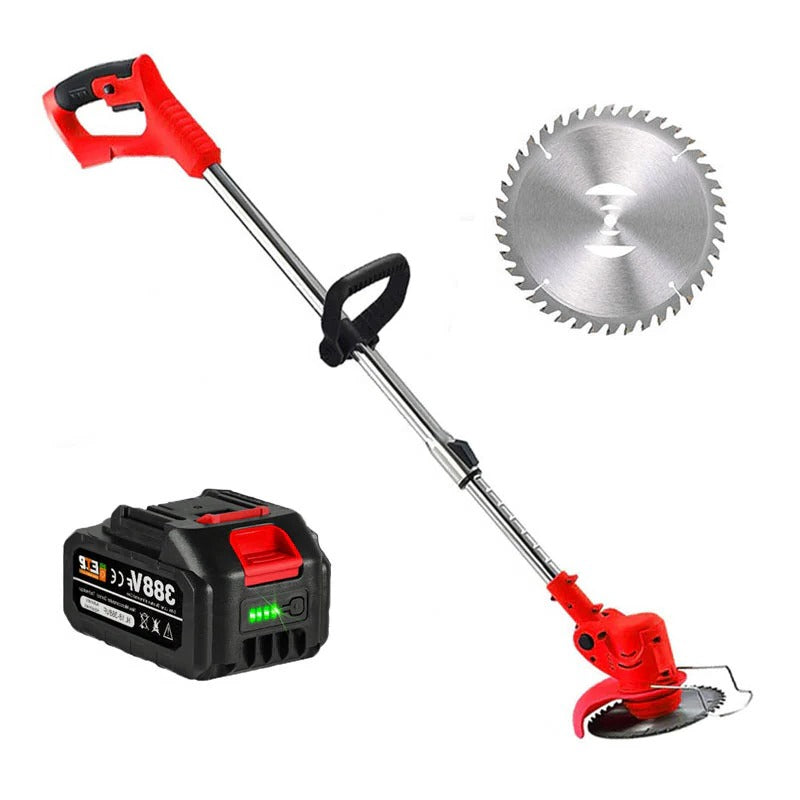 Cordless Lawn Trimmer with 24V Motor and Telescopic Rod, Multi-Angle Head