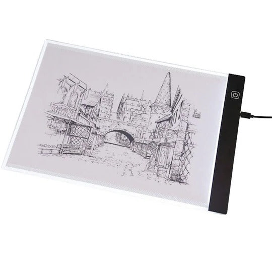LED Tracing Tablet with Adjustable Brightness and Even Illumination, A5 and A4 Sizes