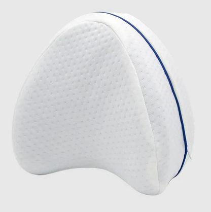 Memory Foam Knee Pillow with Ergonomic Contour and Breathable Cover for Side Sleepers