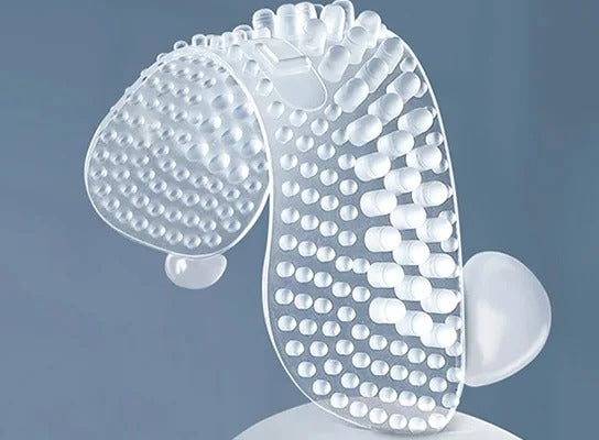 Silicone Heel Grips with Textured Bumps and Shock Absorption, Adhesive Backing