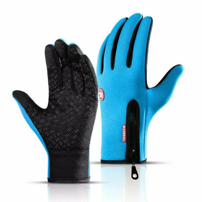 Winter Sports Gloves with Touchscreen Fingertips and Textured Palm Grip, Adjustable Wrist Strap