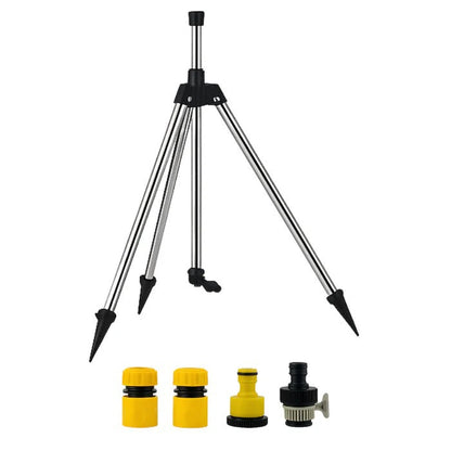 Rotating Lawn Sprinkler with Adjustable Tripod and Dual Spray Coverage