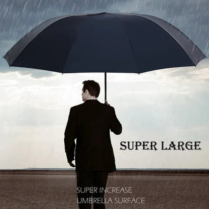 Extra Large Umbrella with 60-Inch Arc and Wind Resistant Frame for Rain and Sun