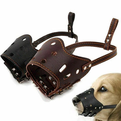 Adjustable Dog Muzzle with Anti-Slip Ring and Wide Breathing Opening