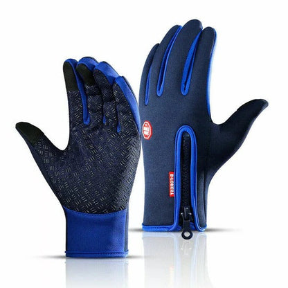 Winter Sports Gloves with Touchscreen Fingertips and Textured Palm Grip, Adjustable Wrist Strap