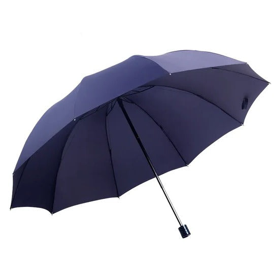Extra Large Umbrella with 60-Inch Arc and Wind Resistant Frame for Rain and Sun