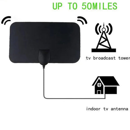 Digital TV Antenna with 49.7 Mile Range and 10 Foot Cable