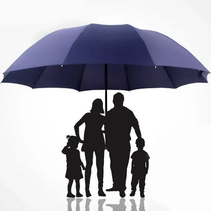 Extra Large Umbrella with 60-Inch Arc and Wind Resistant Frame for Rain and Sun