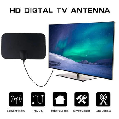 Digital TV Antenna with 49.7 Mile Range and 10 Foot Cable