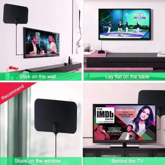 Digital TV Antenna with 49.7 Mile Range and 10 Foot Cable