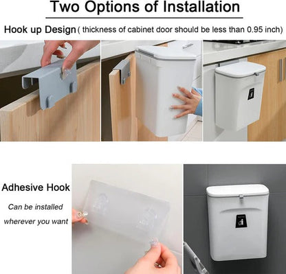 Countertop Compost Bin with Horizontal Rolling Lid and Dual Mount Options