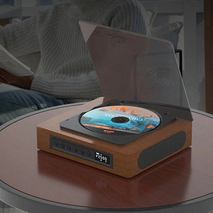 Retro CD Player with Bluetooth Streaming and FM Radio, LCD Display