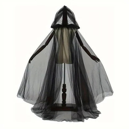 Hooded Costume Cape for Adults with Adjustable Length, One Size