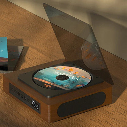 Retro CD Player with Bluetooth Streaming and FM Radio, LCD Display