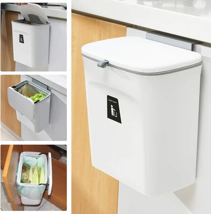 Countertop Compost Bin with Horizontal Rolling Lid and Dual Mount Options