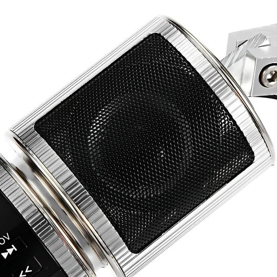 Dual 7W Handlebar Speaker with Wireless Bluetooth and USB Storage for Motorcycles