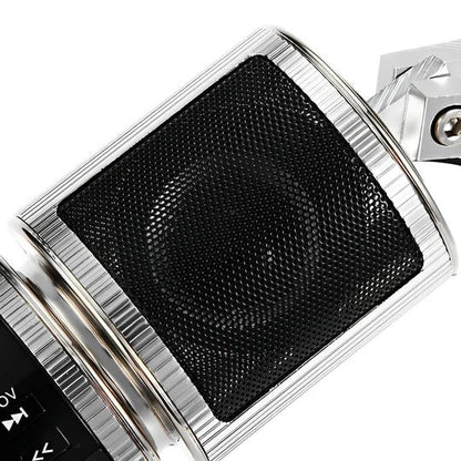 Dual 7W Handlebar Speaker with Wireless Bluetooth and USB Storage for Motorcycles