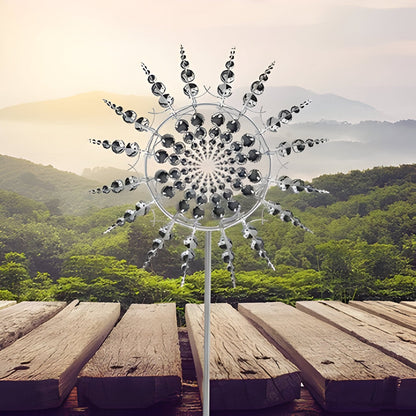 Kinetic Metal Wind Spinner with Anti Rust Finish for Gardens
