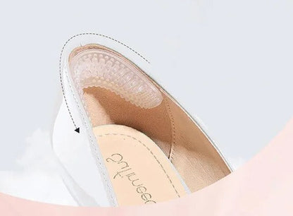 Silicone Heel Grips with Textured Bumps and Shock Absorption, Adhesive Backing