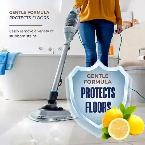 Lemon Floor Cleaner Concentrate with Plant-Derived Surfactants for Sealed Surfaces