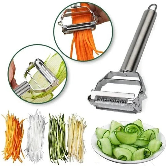 Dual Blade Vegetable Peeler with Julienne Cutter for Kitchen Prep
