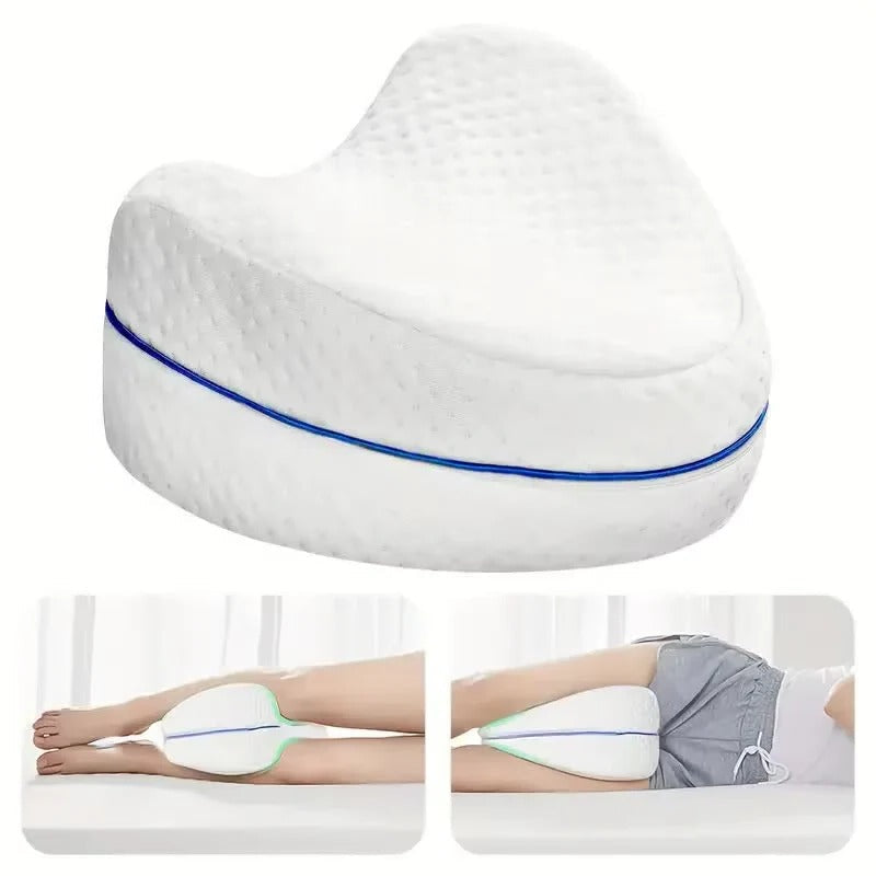 Leg Contour Pillowcase Set with Zipper Closure, Machine Washable, 2-Pack White