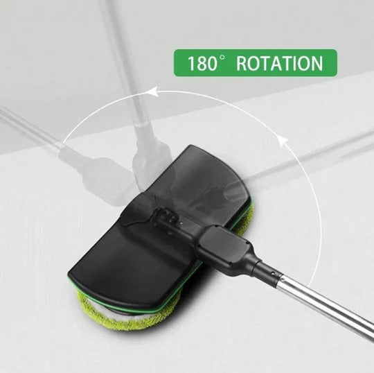 Electric Spin Mop with 180 Degree Rotating Head and Rechargeable Battery, 51in