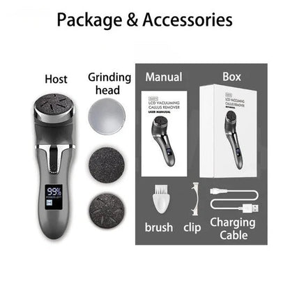 Electric Foot Callus Remover with 3000 RPM Grinding Head and Rechargeable Battery