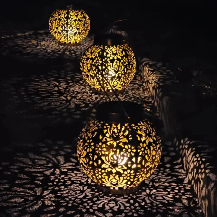 Solar Pendant Light with Automatic Dusk Sensor and Remote Control for Outdoor Patios