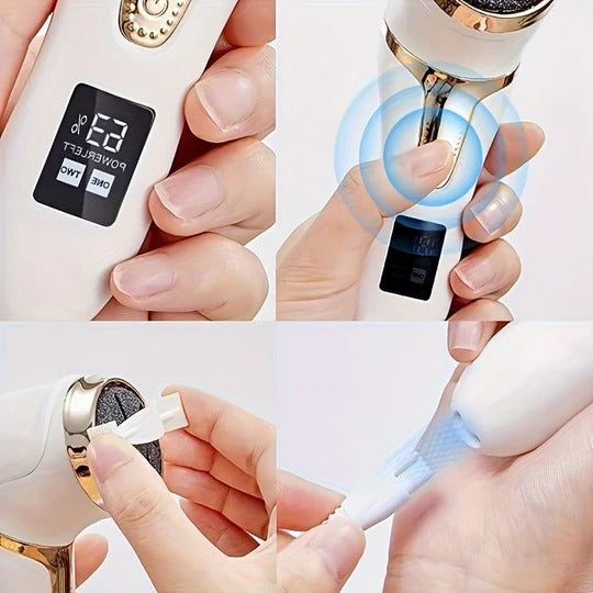 Electric Foot Callus Remover with 3000 RPM Grinding Head and Rechargeable Battery