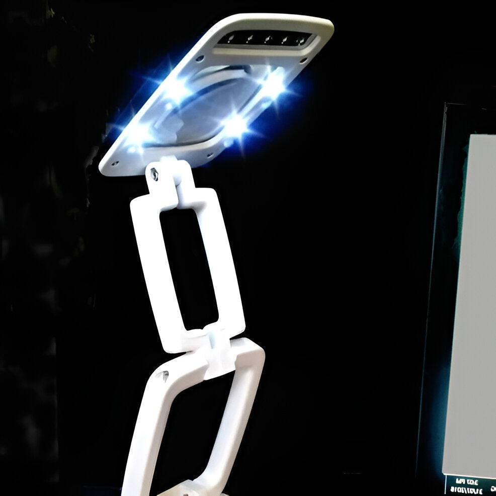 Magnifying Floor Lamp with 12 LED Lights and 3X Magnification, 8x10 Inch Lens