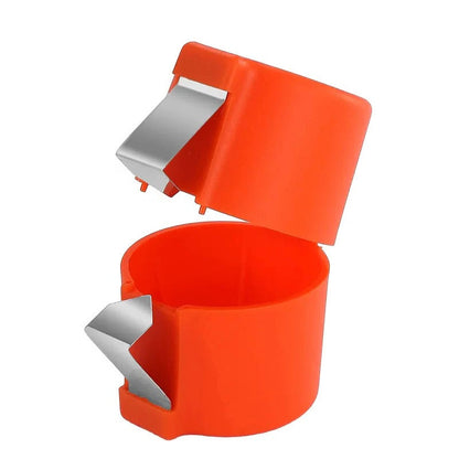 Egg Cracker Tool with Oval Holding Groove and Clean Break Design