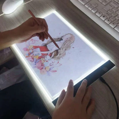 LED Tracing Tablet with Adjustable Brightness and Even Illumination, A5 and A4 Sizes