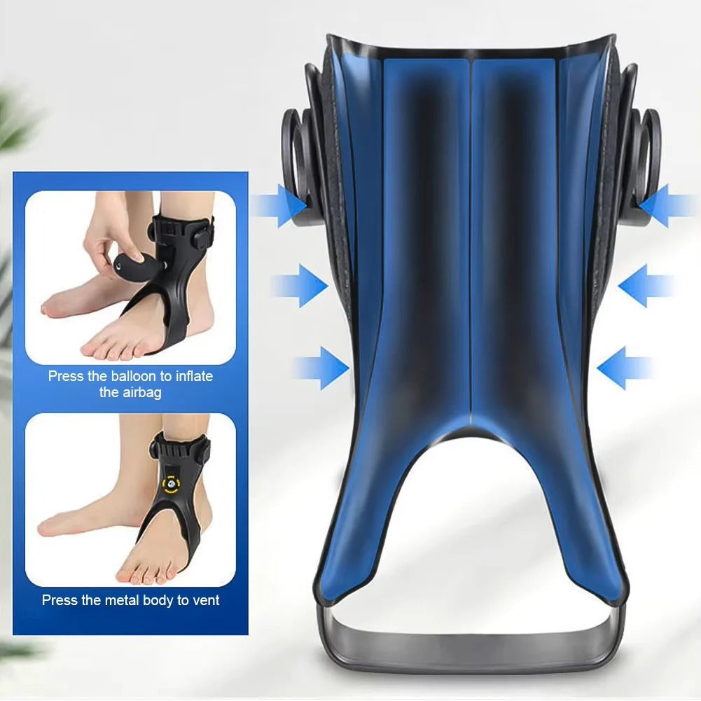 Foot Drop Support Brace with Adjustable Straps and Non-Slip Base