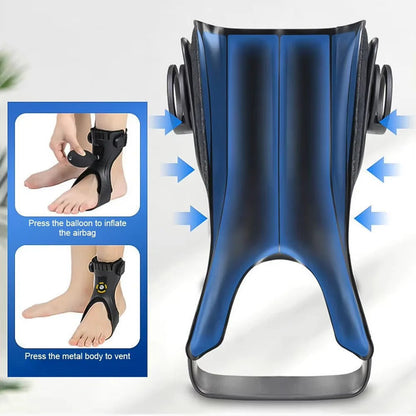 Foot Drop Support Brace with Adjustable Straps and Non-Slip Base