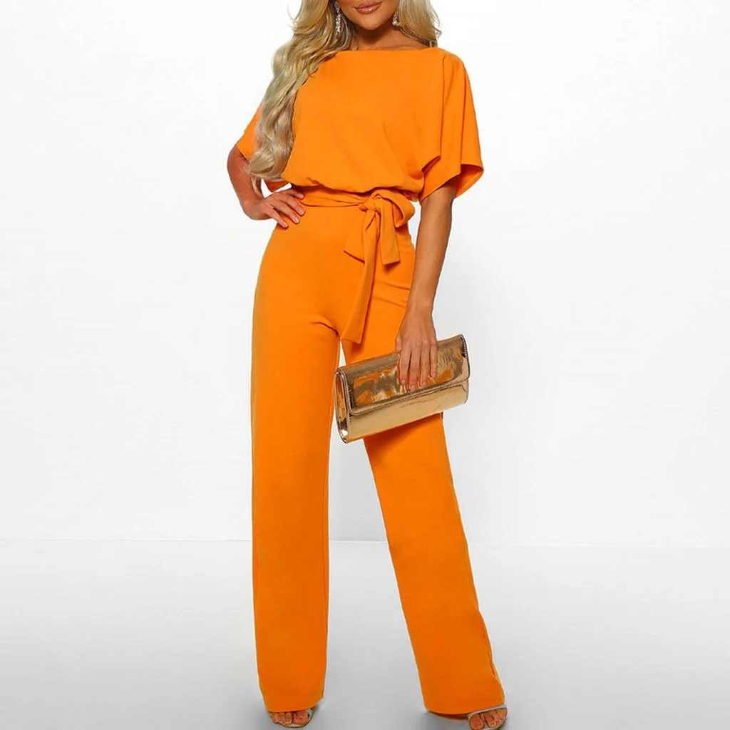 Dark Blue Jumpsuit with Tailored Silhouette and Full Length Coverage