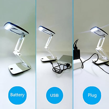 Magnifying Floor Lamp with 12 LED Lights and 3X Magnification, 8x10 Inch Lens