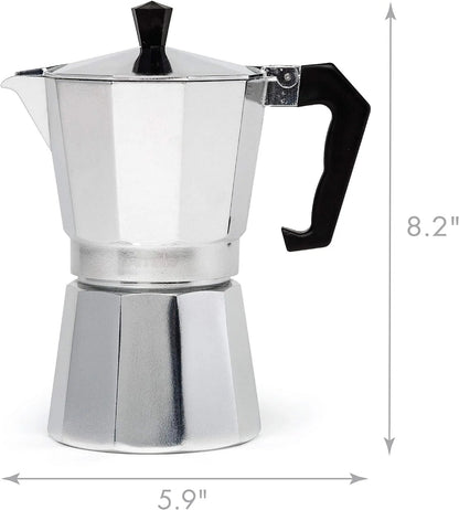 Single-Cup Stovetop Coffee Maker with Pressure Brewing System
