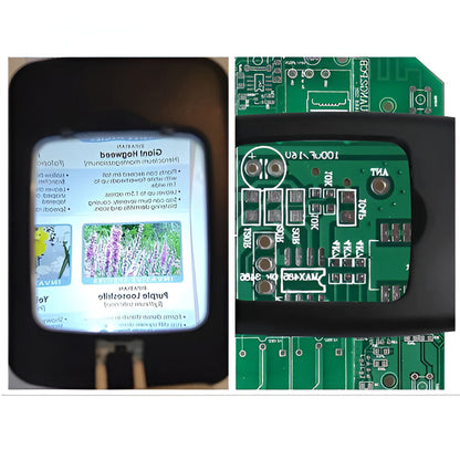Magnifying Floor Lamp with 12 LED Lights and 3X Magnification, 8x10 Inch Lens